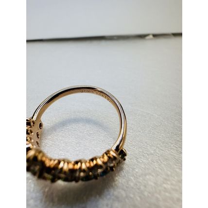 Ring Bomb Party Sz6 RBP Cluster Rainbow Gems Yellow Gold P Band Costume Jewelry