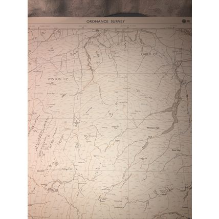 OS map 1:10000 Cumbria. Sheet NY 49 SW 1978 Hartley Fell, Winton Fell, Dukerdale