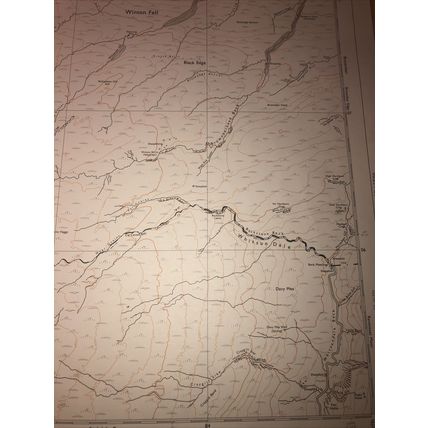 OS map 1:10000 Cumbria. Sheet NY 49 SW 1978 Hartley Fell, Winton Fell, Dukerdale