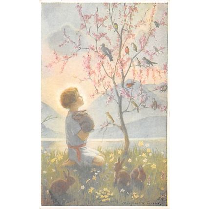 Margaret W Tarrant : Morning Carol : Medici Society Pkt. 58