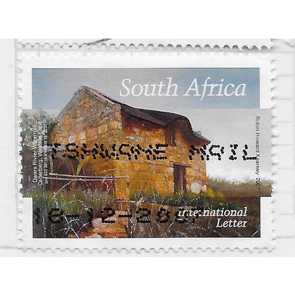 AFRICA SOUTH 2007 MILLS KEARNEY PHOTO DWARS RIVIER WATERMILL AIRMAIL LETTER USED