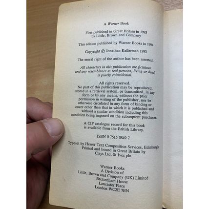 1994 JONATHAN KELLERMAN "BAD LOVE" FICTION PAPERBACK BOOK (P3)