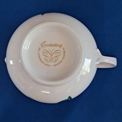 Vintage Easterling RADIANCE CREAMER Pink Rose 12oz Gold Trim Bavaria Germany