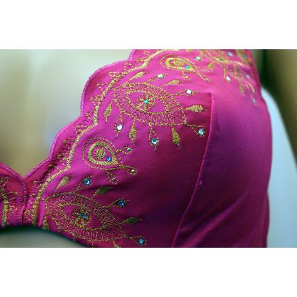 6IXTY 8IGHT Indian Summer Embroidered & Studded Bra BNWT