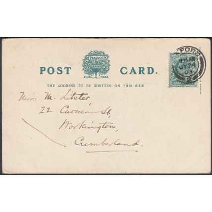 Birth Room, Shakespeare's House, Stratford-on-Avon, 1903 - Peacock Postcard