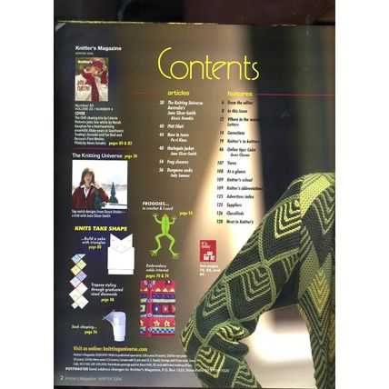 KNITTER'S Magazine 2006 WINTER - JUST CHILLIN' JANE SLICER-SMITH EXC. COND