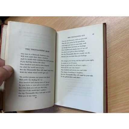 1918 RUDYARD KIPLING "SONGS FROM BOOKS" FICTION RED LEATHER BOOK (P3)