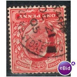 GB stamps 1902-10 KEV11 - 1d SG219 Folkestone 1