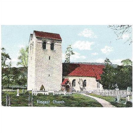 Fingest, Buckinghamshire - St. Bartholomew's Church - postcard c.1905