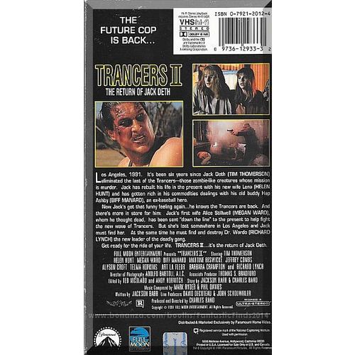 VHS - Trancers II: The Return Of Jack Deth (1991) *Helen Hunt / Jeffrey Combs*