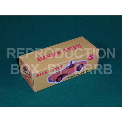 Dinky #104 Aston Martin DB3S Sports (pink) - Reproduction Box by DRRB