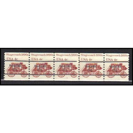 1898Ab 4c Stagecoach Fine MNH Dry Gum PNC 6/5 Line Gap AA0098