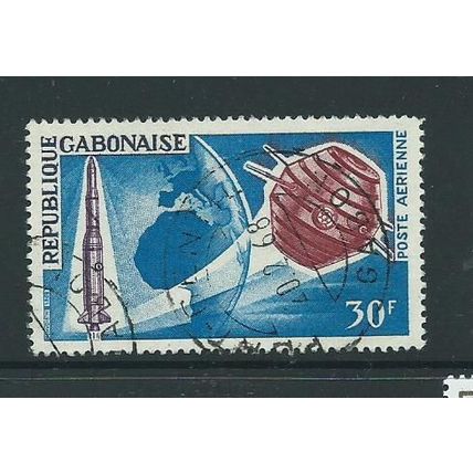 gabon stamps sg259 used sg 259 used 1966 space