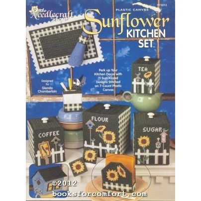 Plastic Canvas Sunflower Kitchen Set 973013