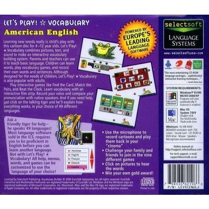 Let's Play! Vocabulary American English (CD, 2000) Win/Mac - NEW CD in SLEEVE