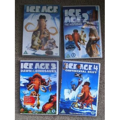 Ice Age DVDs - 1,2,3 & 4. All watched once.