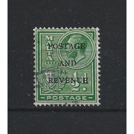 Malta.SG175 1/2d Yellow-Green.Fine Used.Apr25g