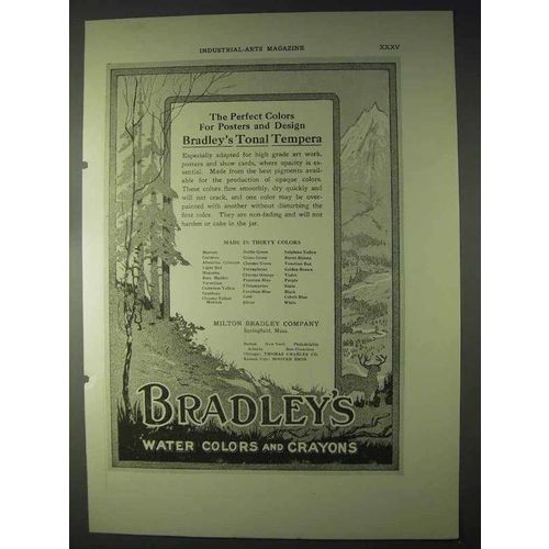 1922 Bradley's Tonal Tempera Ad - Perfect Colors