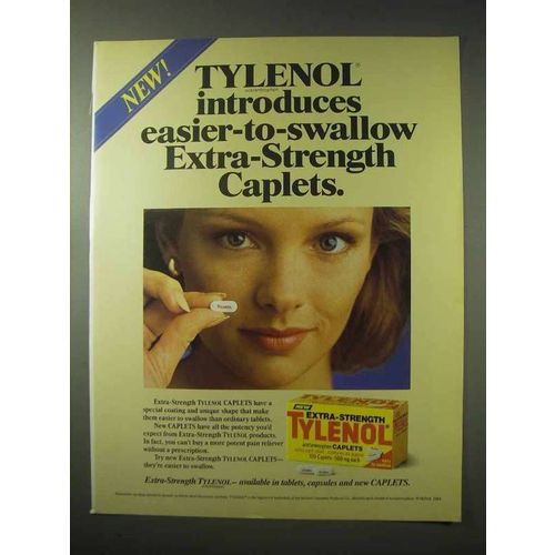 1984 Extra-Strength Tylenol Caplets Ad - Swallow