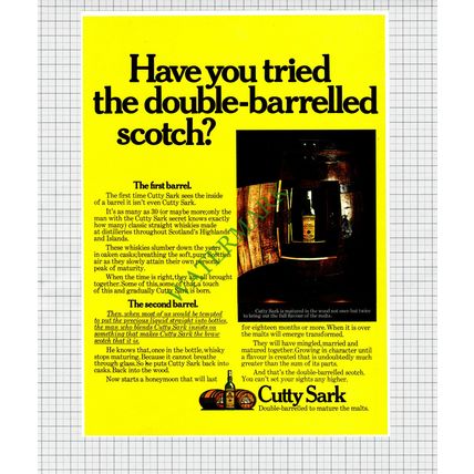 Cutty Sark Whisky Advert - 1971 Print / Cutting