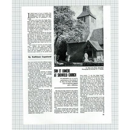 (5450) St Mary The Virgin Church Shenfield Essex - 1970 Article