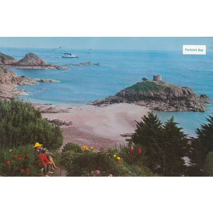 Portelet Bay Jersey Postcard posted VGC