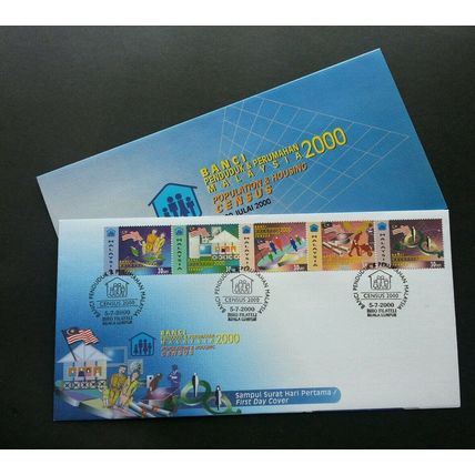 Malaysia Census Planning In New Millennium 2000 Flag Housing Population (FDC)