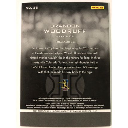 2018 Panini Illusions Autographs #28 Brandon Woodruff