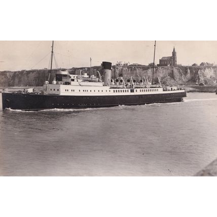 Worthing Steamer Ship Real Photo Old Postcard