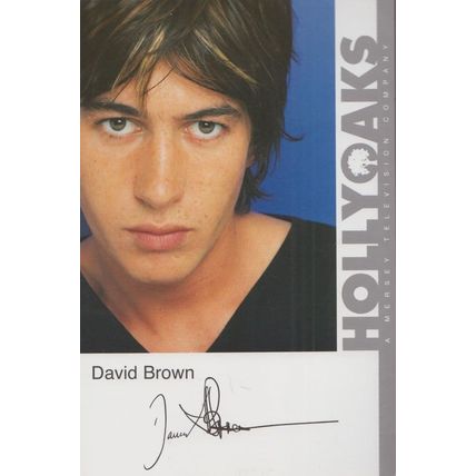 David Brown Hollyoaks Vintage Official Rare Cast Card Photo
