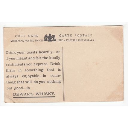 Dewar's Whisky Advertising Postcard John Dewar & Sons Scotland