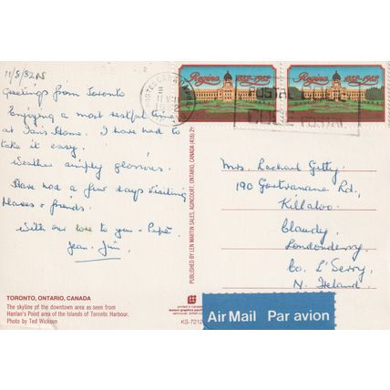 Canada Postcard 1982 - Toronto, Ontario