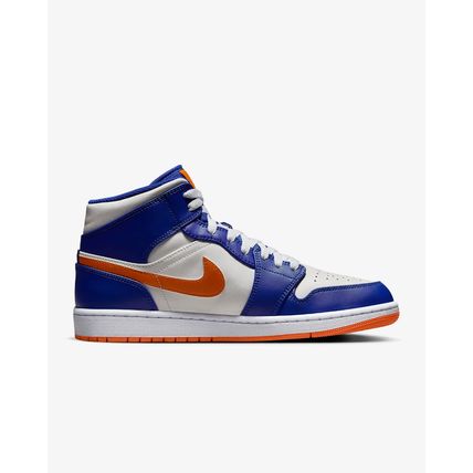 New Mens 18 NIKE Air Jordan 1 Mid Game Royal Orange Phantom Shoes FD1029-400