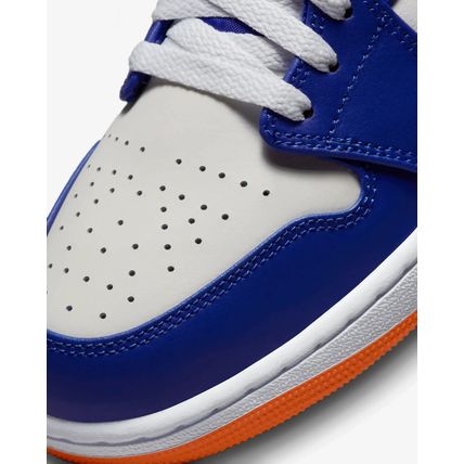 New Mens 18 NIKE Air Jordan 1 Mid Game Royal Orange Phantom Shoes FD1029-400