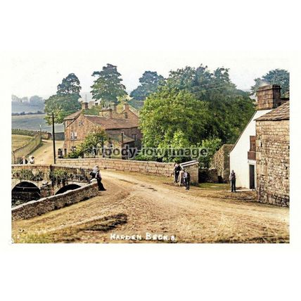 ptc5760 - Yorks. - An early view of Harden Village over Harden Beck - print 6x4