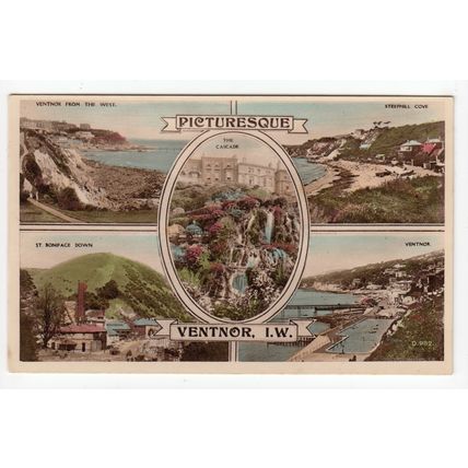 Picturesque Ventnor Multiview Isle of Wight Postcard D982