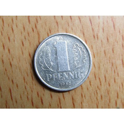 1980a 1 Pfennig East Germany Coin