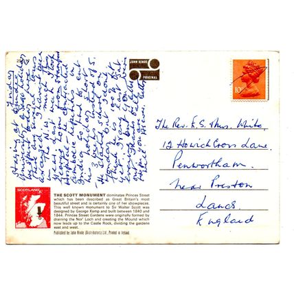 The Scott Monument, Princes Street, Edinburgh, Scotland - Postally Used