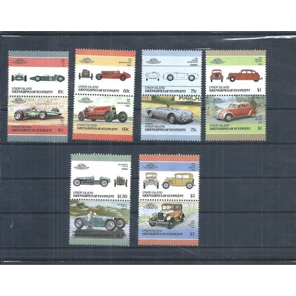 Union Island stamps. 1984 Cars - Leaders of the World MNH 4th series. (AQ414)