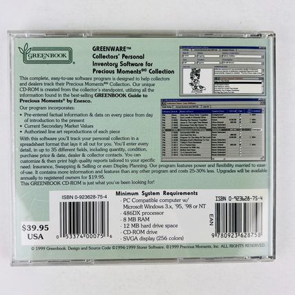 Precious Moments by Enesco Greenbook GreenWare Personal Inventory PC CD Software