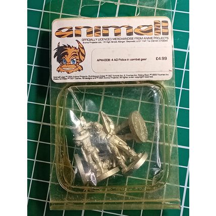 25mm APM008 4x AD Police in Combat Gear - Animall / Anime. Metal. Sci-Fi. 1994.