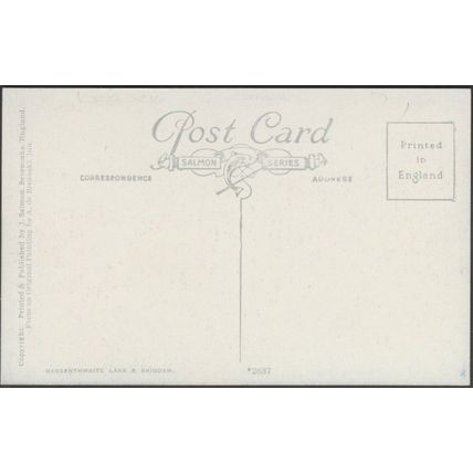 Bassenthwaite Lake & Skiddaw, Cumberland, c.1920 - Salmon Postcard