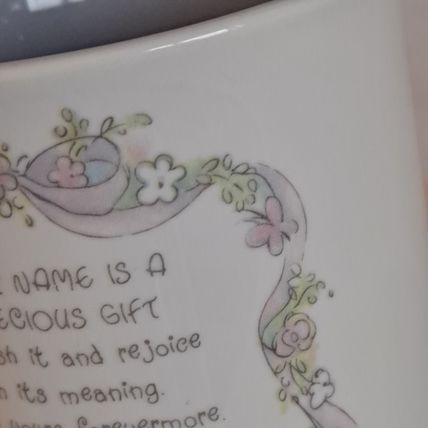 Vintage 1993 Enesco PRECIOUS MOMENTS DEBBIE COFFEE MUG Porcelain Tea Cup