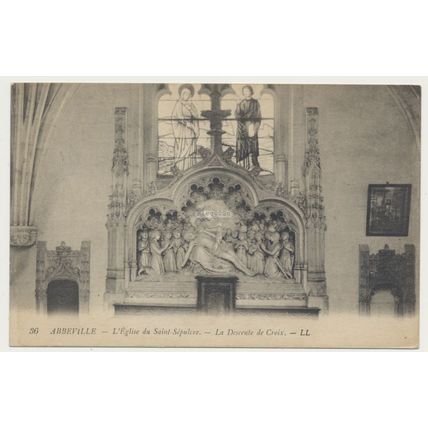 ABBEVILLE L'Église du Saint-Sépulcre La Descente de Croix France RPPC LL c1910