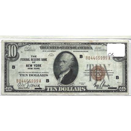 1929 Federal Reserve Bank of New York XF