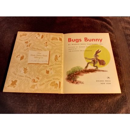 Little Golden Book Bugs Bunny By Warner Bros. Cartoons (L) Edition VF 8.0 1964
