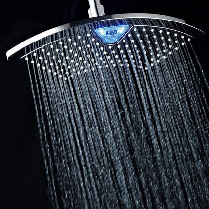 Dream Spa Aquafan 12 Inch All-Chrome Rainfall-Led-Shower-Head with Color-Changin