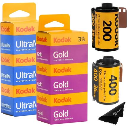 Kodak Ultramax 400 35Mm Film 3 Pack & Kodak Gold 200 35Mm Film 3 Pack Bundle (6