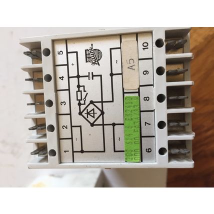 HAUNI 200 614 6EN 2410 RECTIFIER MODULE 5POLE RAIL MOUNT,EV