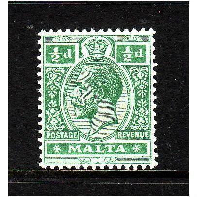 MALTA 1914 SG 71 1/2d GREEN M / MINT #1